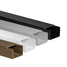Kabelkanal Größe 60x40 in Farben Weiß, Grau, Braun & Schwarz
