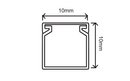 Kabelkanal - 10x10 mm Braun (Holzoptik) - Selbstklebend