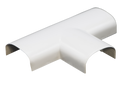 Kabelkanal Rund - 40x20 mm Weiss  - mit Zubehör - Selbstklebend & Schraubbar
