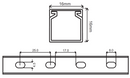 Kabelkanal - 16x16 mm Braun - Selbstklebend & Schraubbar