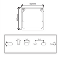 Kabelkanal 40 x 40mm braun