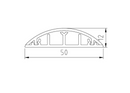 Aufbodenkanal&nbsp; 50 x 12 mm Selbstklebend Grau | KOMIB