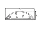Bodenkanal - 70x20 mm Weiß - Selbstklebend & Schraubbar