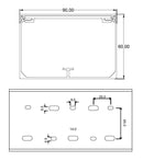 Kabelkanal - 90x60 mm Weiß (Reinweiß) - Schraubbar
