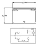 Kabelkanal - 60x40 mm Schwarz - Schraubbar,