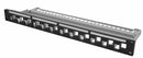 Patchpanel 19 zoll / Patchfeld 24-Port für Keystone Module schwarz