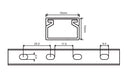 Kabelkanal - 15x10 mm Grau (steingrau) - Schraubbar