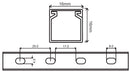Kabelkanal - 16x16 mm Grau - Schraubbar