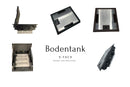 Bodentank 9-fach mit Deckel aus Edelstahl - Bodentank