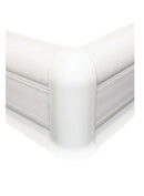 Außeneck für Sockelleistenkanal 80x25mm Weiß