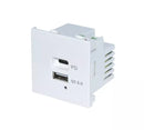 USB-Ladesteckdose A/C Weiß